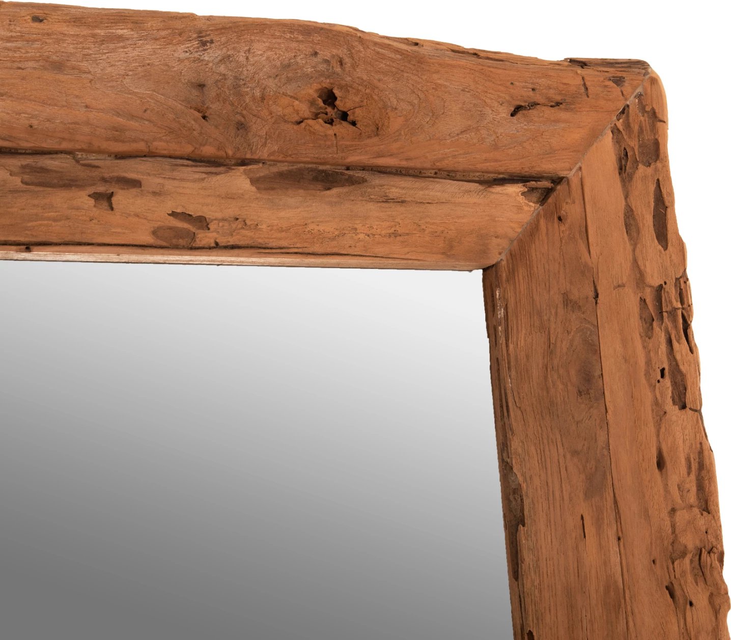 Pasqyrë muri, kornizë prej druri TEAK të ricikluar, natyrale, FH7942, 80x4x180cm