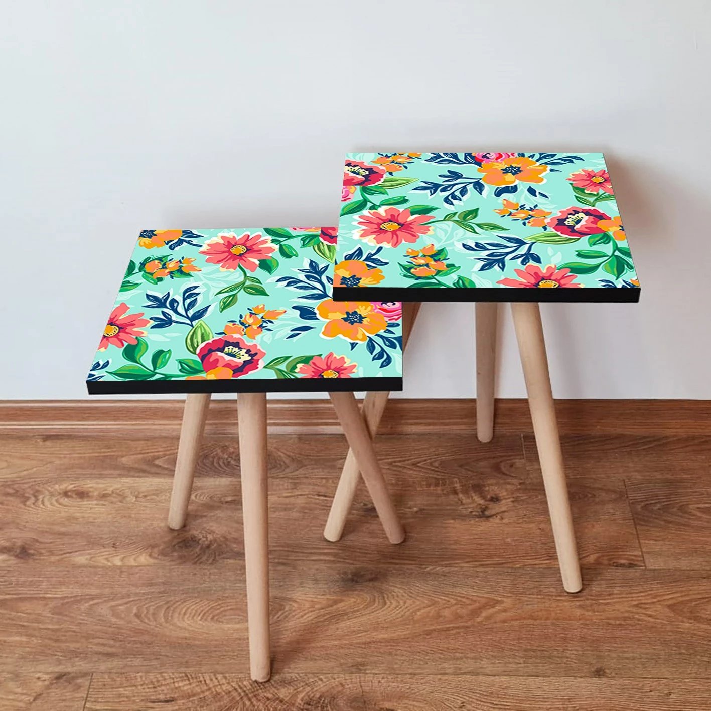 Tavolina ndihmëse të vendosshme (2 copë), Skye Decor, 2Shp196, shumëngjyrëshe