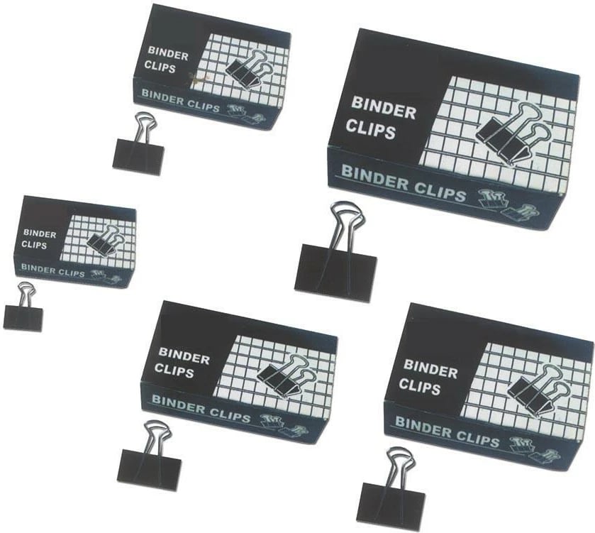 Kapëse dokumentesh NEXT 51mm, 12 copë, e zezë