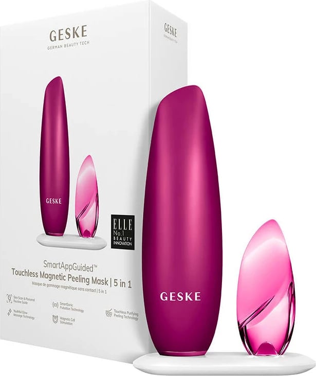 Pajisje për pastrim dhe masazh fytyre Geske 5in1 Magnetic Touchless Mask Peeler, magenta