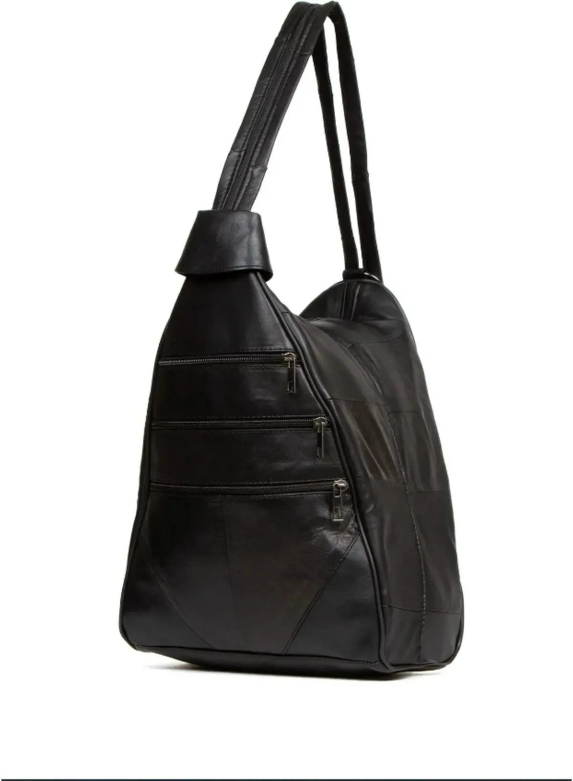 Çantë shpine prej lëkure, ngjyrë e zezë, Zoozie Bags, HDBSVOCF1001