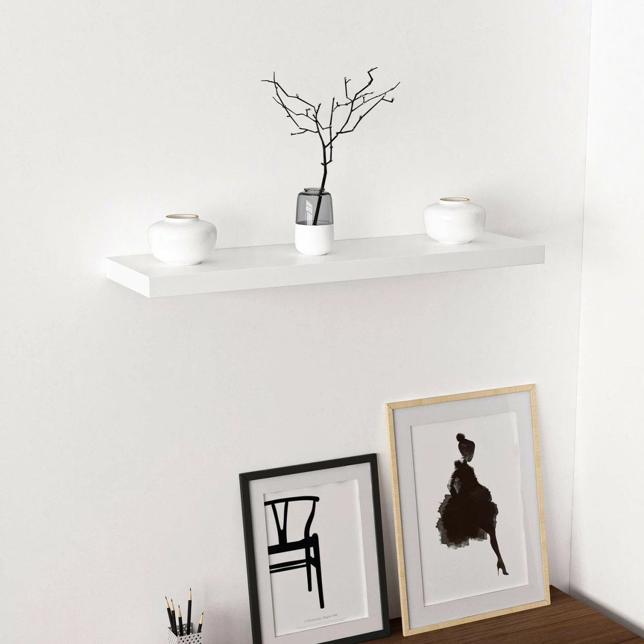 Raft muri Skye Decor, i bardhë, 80 cm Raft muri Skye Decor, i bardhë, 80 cm