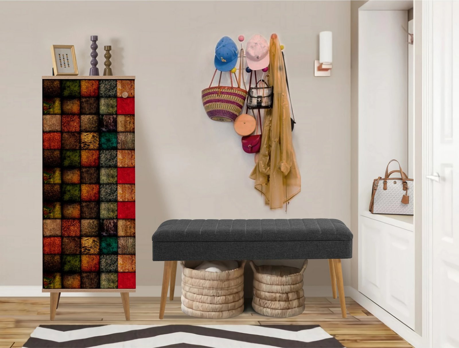 Set mobiljesh për korridor Skye Decor, Filinta - 723 - 1053, sonomo & antracit