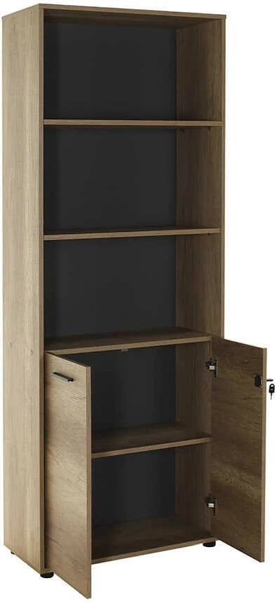 Raft librash Hanah Home, Nkt-552-Tt-1, ngjyrë arre e çelët, 72x187x34cm