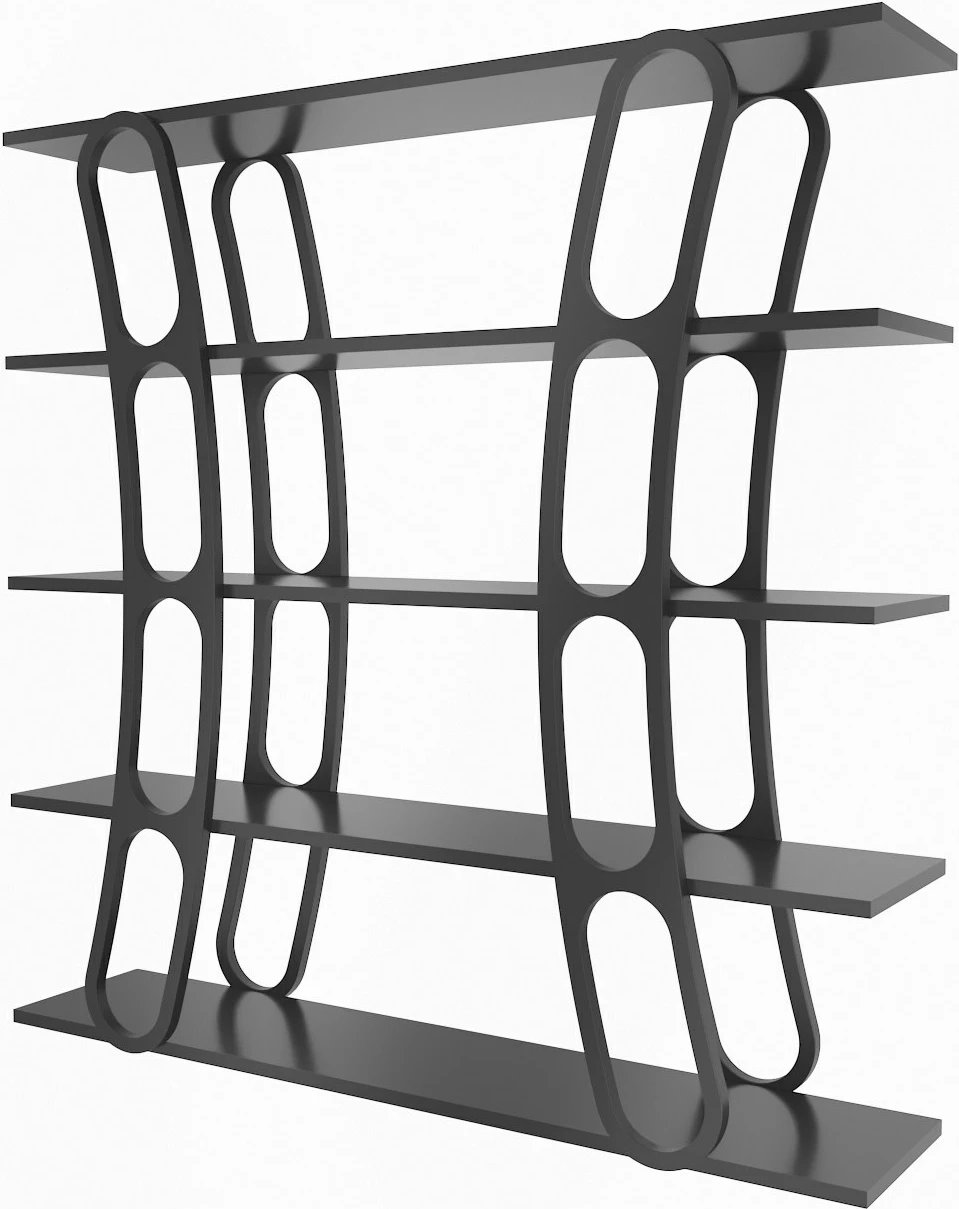 Raft librash Hanah Home, Adar, ngjyrë e zezë Raft librash Hanah Home, Adar, ngjyrë e zezë