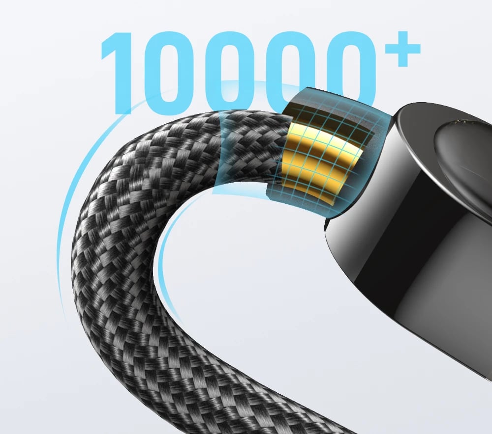 Kabllo USB-C/USB-C Joyroom A4 S-CC100A4 me ekran LED, 1.2m, 100W, e zezë