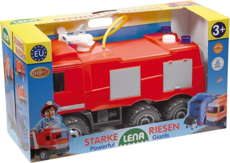 Kamion zjarri lodër Lena Mercedes, 64 cm, kuq/gri/bardhë