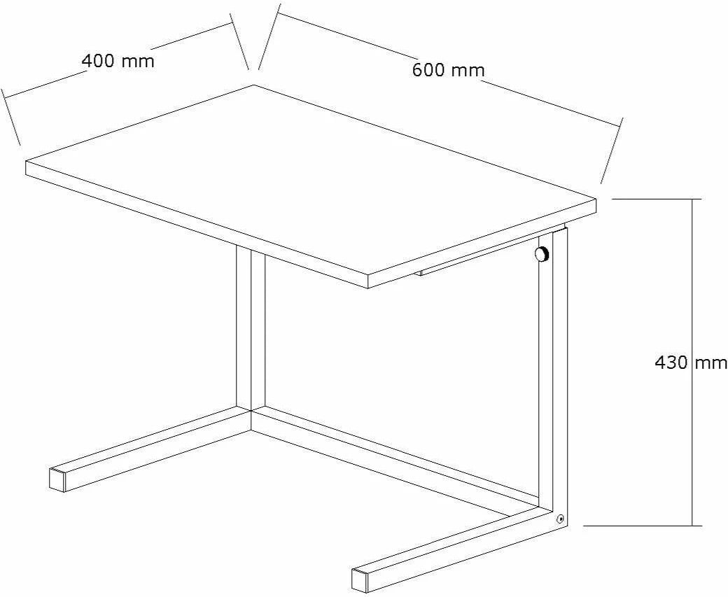 Tavolinë qëndrimi për laptop, ngjyrë Atlantic Pine, Hanah Home, Sparkle
