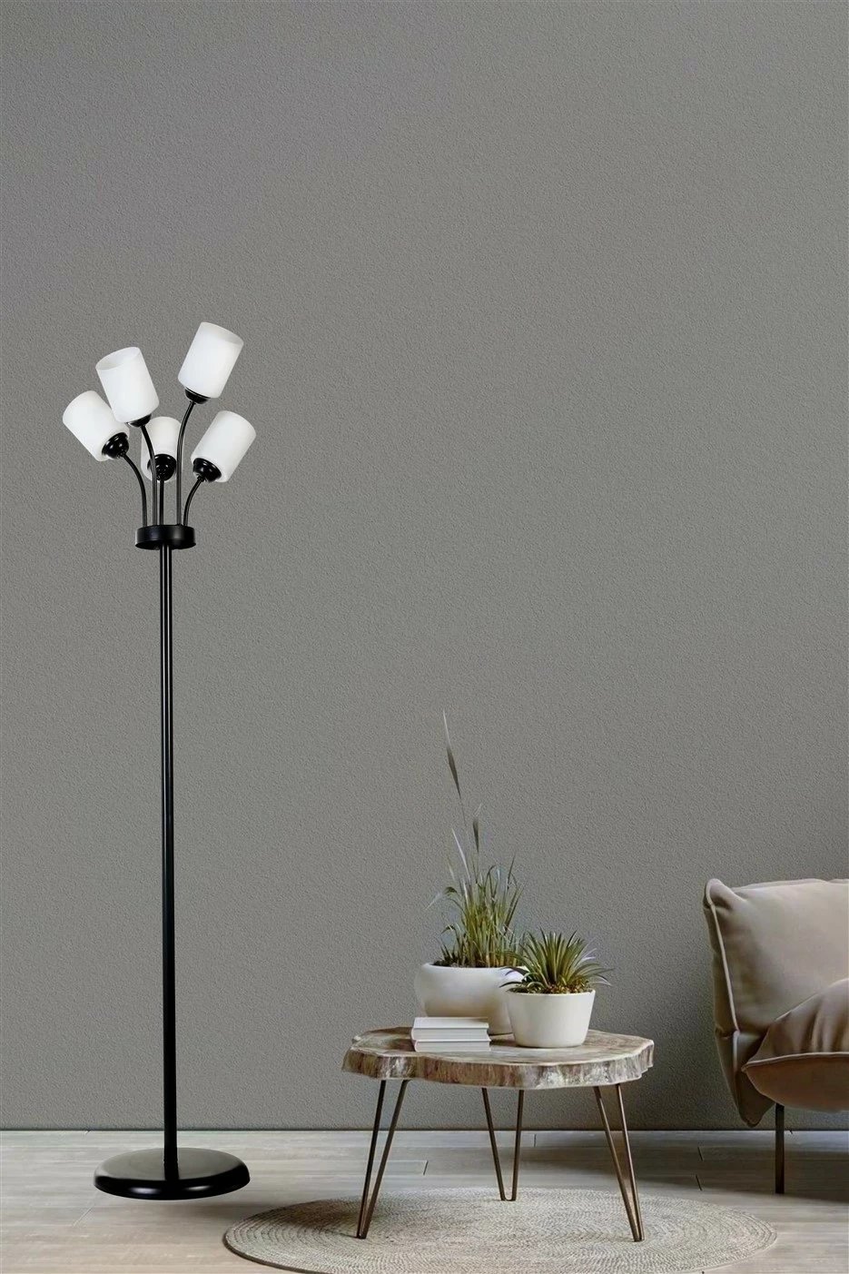 Llambë dyshemeje Opviq, 8815-3, e zezë dhe e bardhë