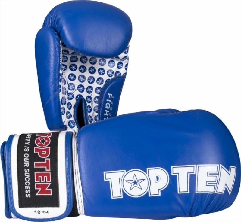 Doreza boksi TOP TEN FIGHT RTT-2 10 oz, të kaltërta/kuqe