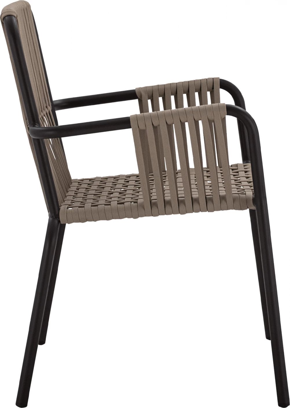 Karrige alumini me litar të gjerë, ngjyrë kapuçino, FH5784.02, 56x58x85 cm