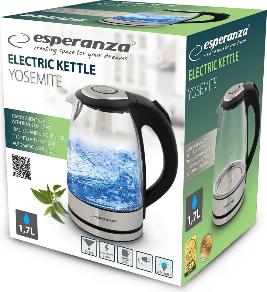 Vluese uji Esperanza EKK012, 1.7 L, 2200 W