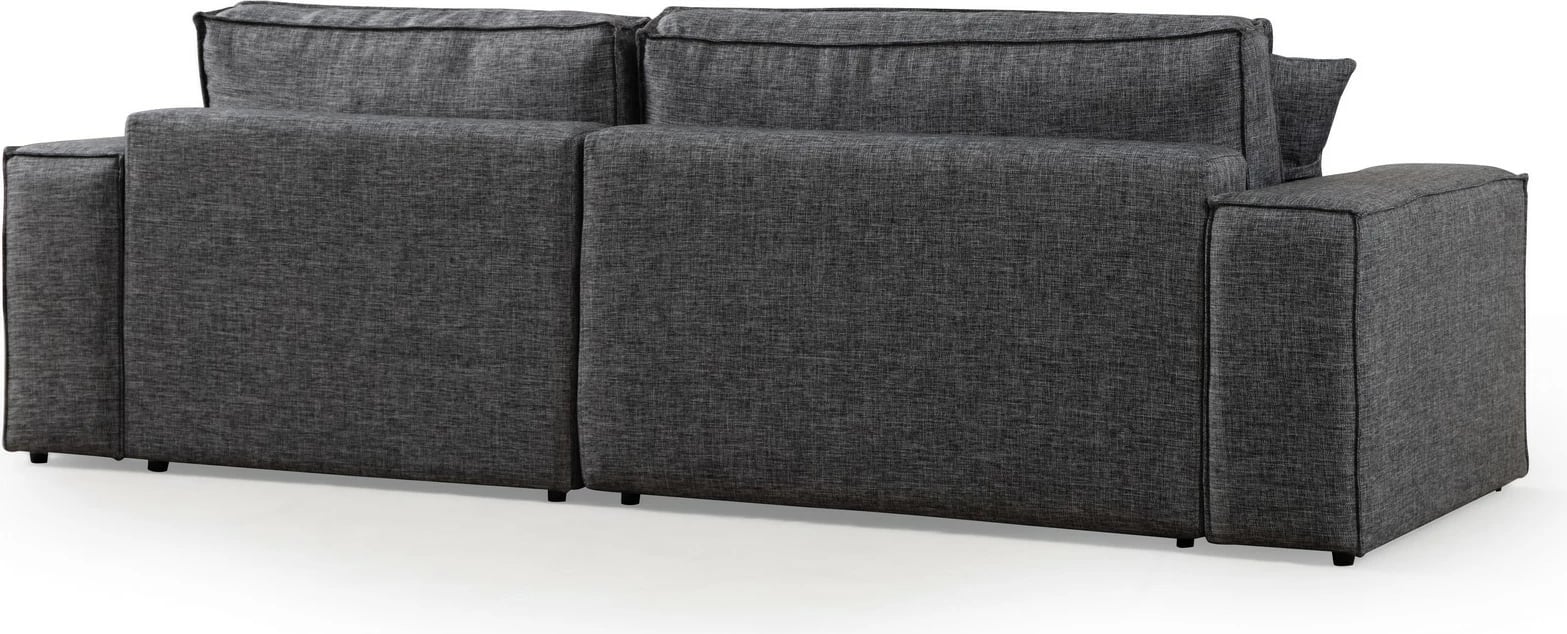 Kënd-sofë krevati Atelier del Sofa, kënd i djathtë, ngjyrë gri e errët