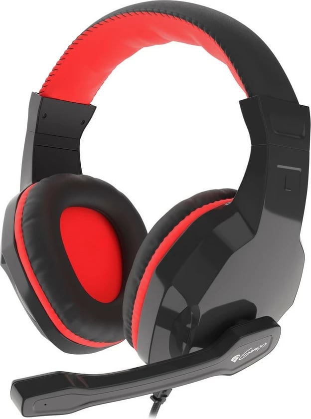 Kufje gaming Genesis Argon 110 me mikrofon, Stereo, 180 cm kabllo, Zezë-Kuqe
