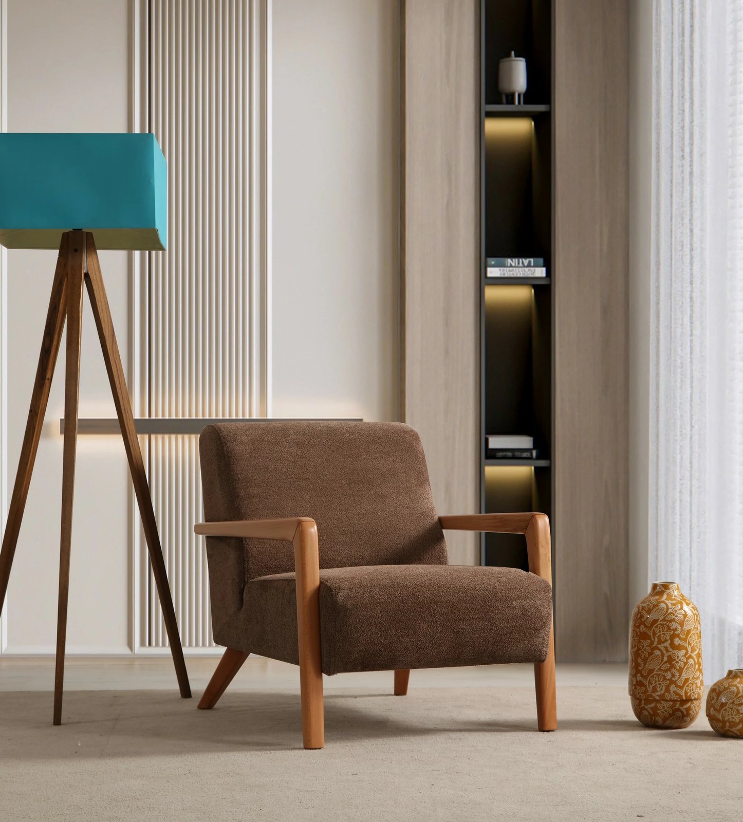 Karrige wing Lyke, kafe, Atelier del Sofa