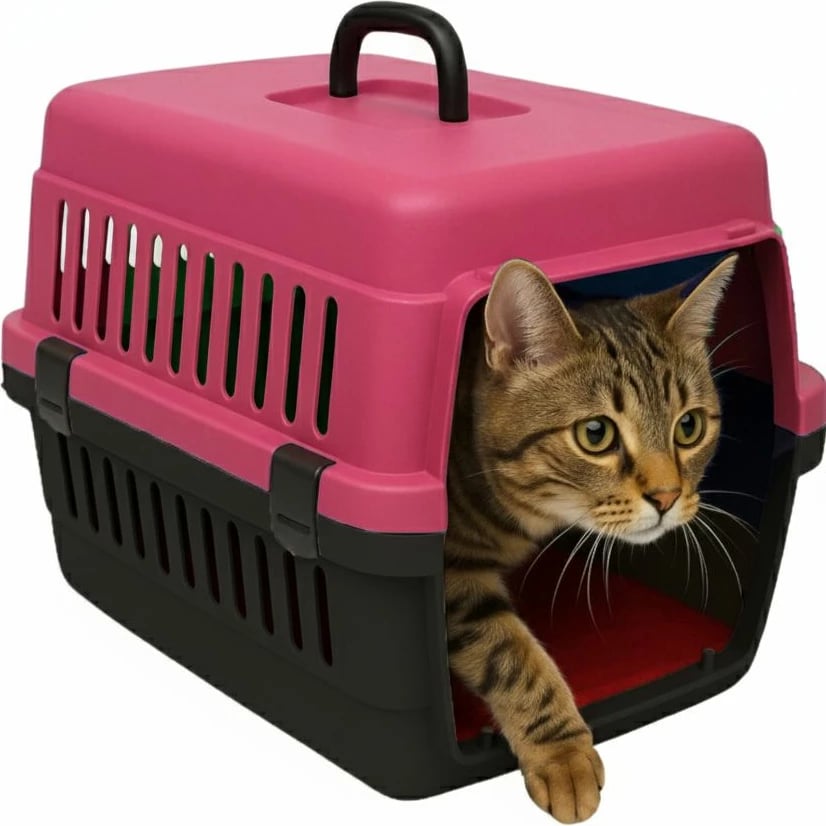 Kuti bartëse për kafshë, rozë, Paws & Whiskers, 45x30x32cm