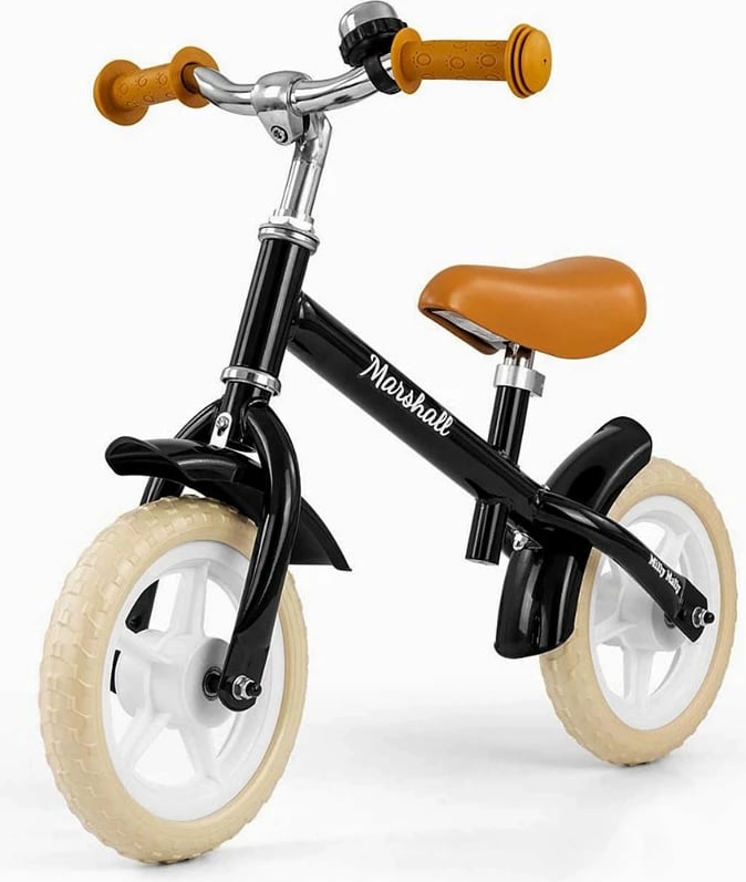 bicikletë pa pedale, Milly Mally, Marshall, rrota 10", kornizë çeliku, timon/sedilje të rregullueshme, e zezë