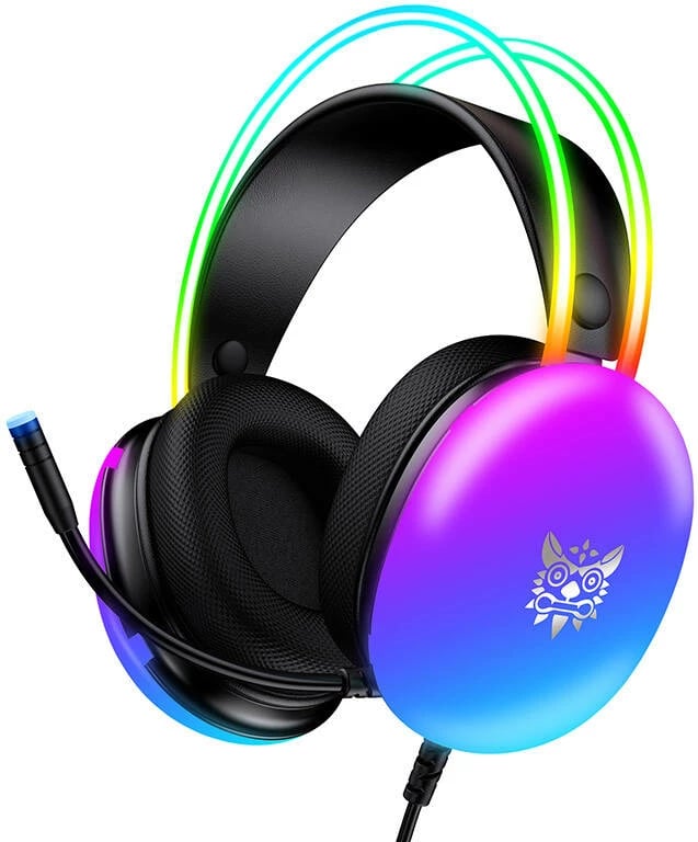 Kufje gaming ONIKUMA X25 me mikrofon, me drita LED, të zeza