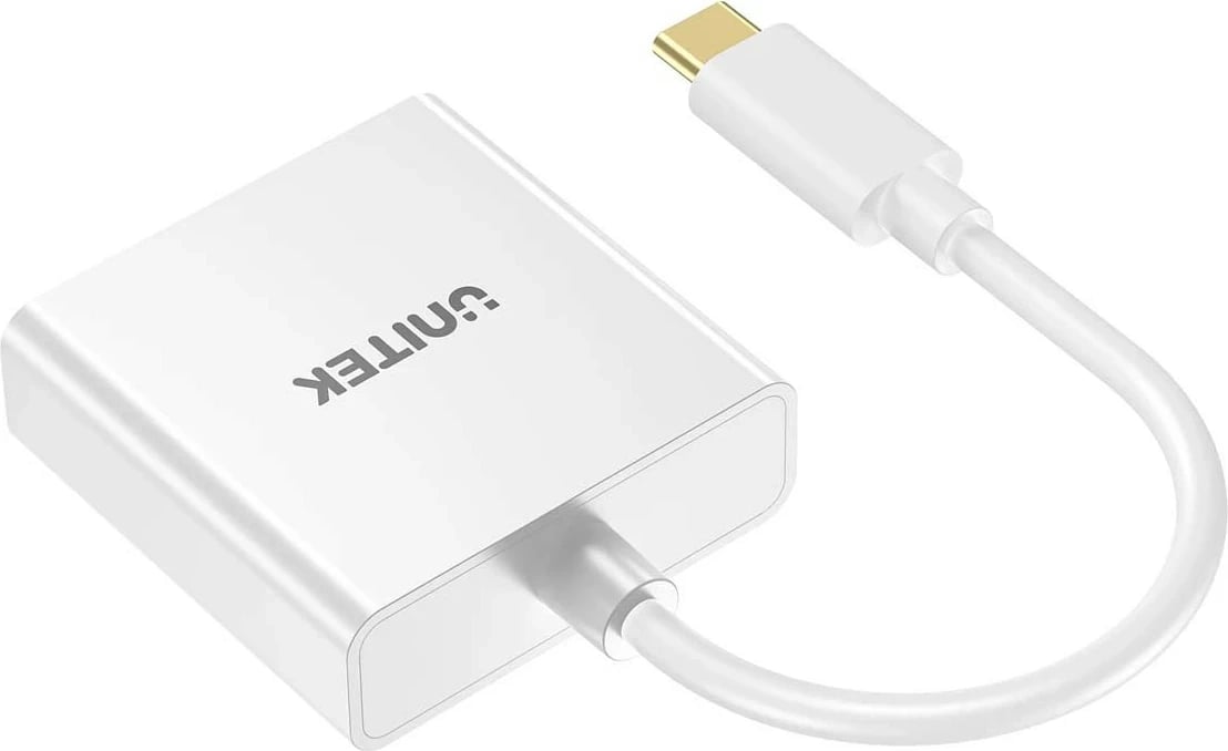 Adapter USB-C në DVI Unitek, 1080P@60Hz, 15cm, bardhë