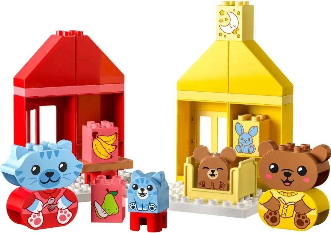 Set lodrash LEGO DUPLO 10414 Daily Activities: Eating and Sleeping, 28 pjesë, plastikë, për fëmijë të vegjël