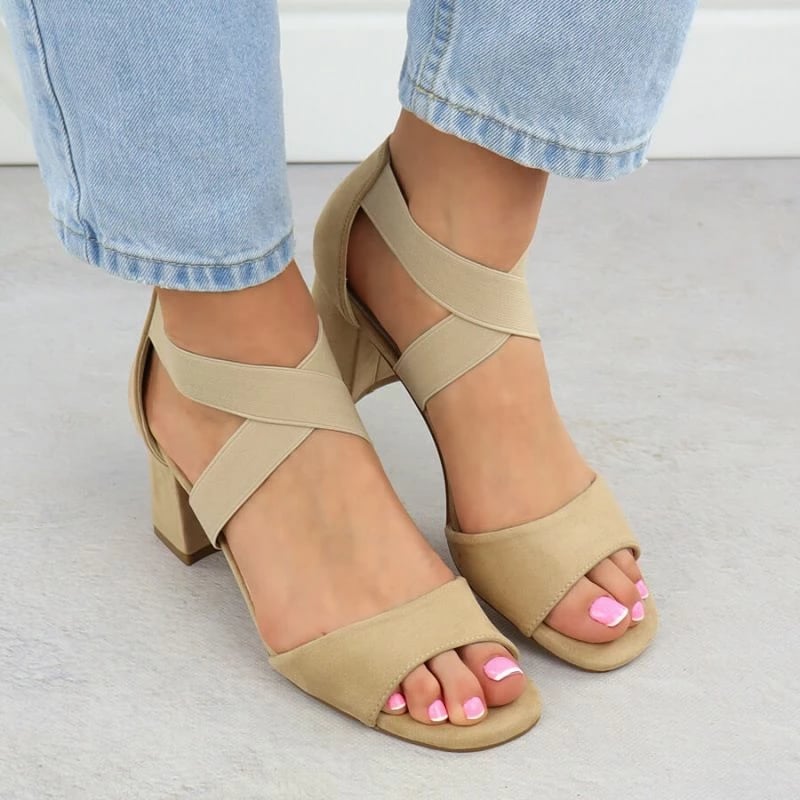 Sandale me take Filippo DS6920, bezhë