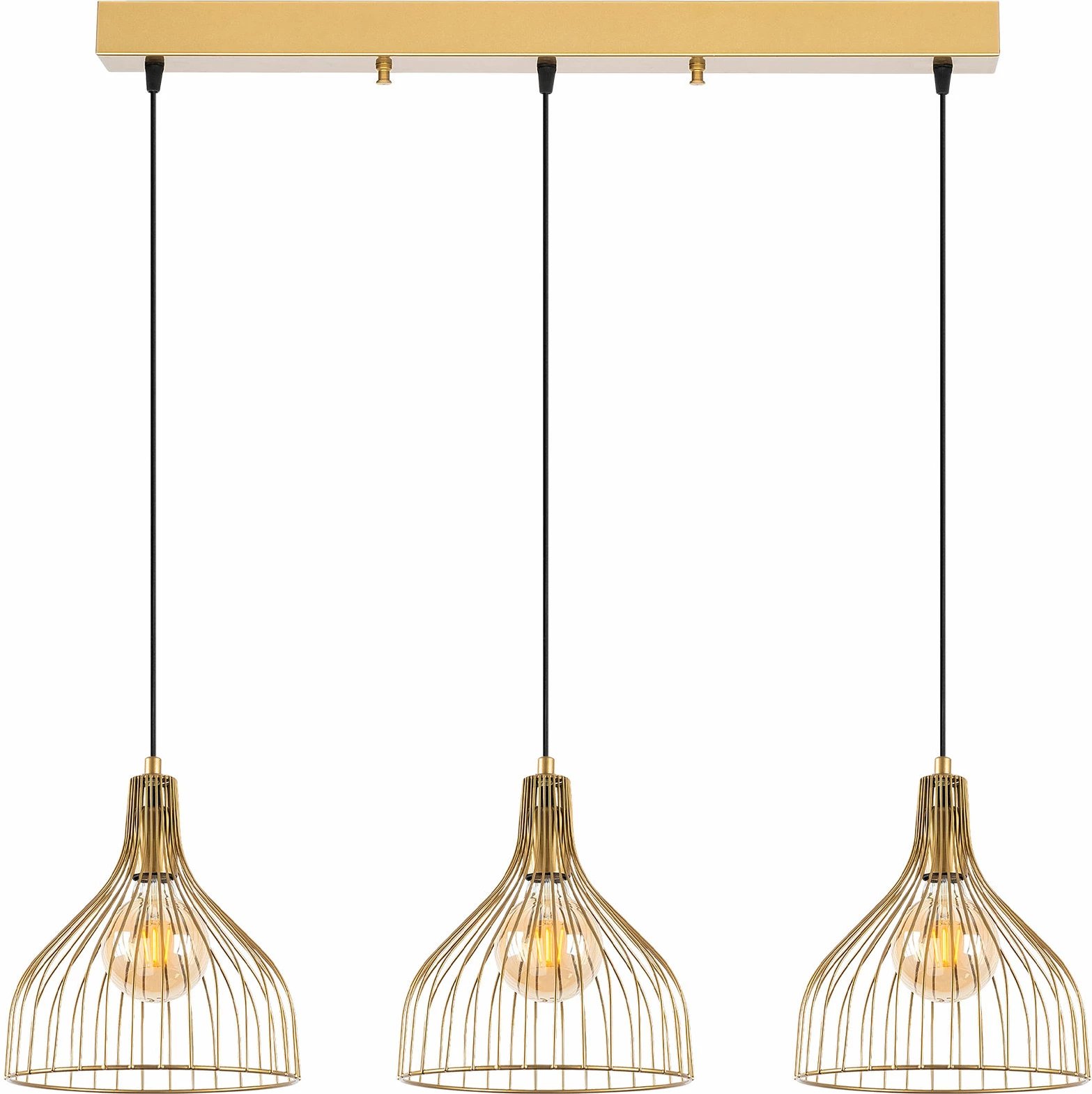 Llambë tavani Opviq Cafu, ngjyrë ari me shkëlqim, 94x25x121cm