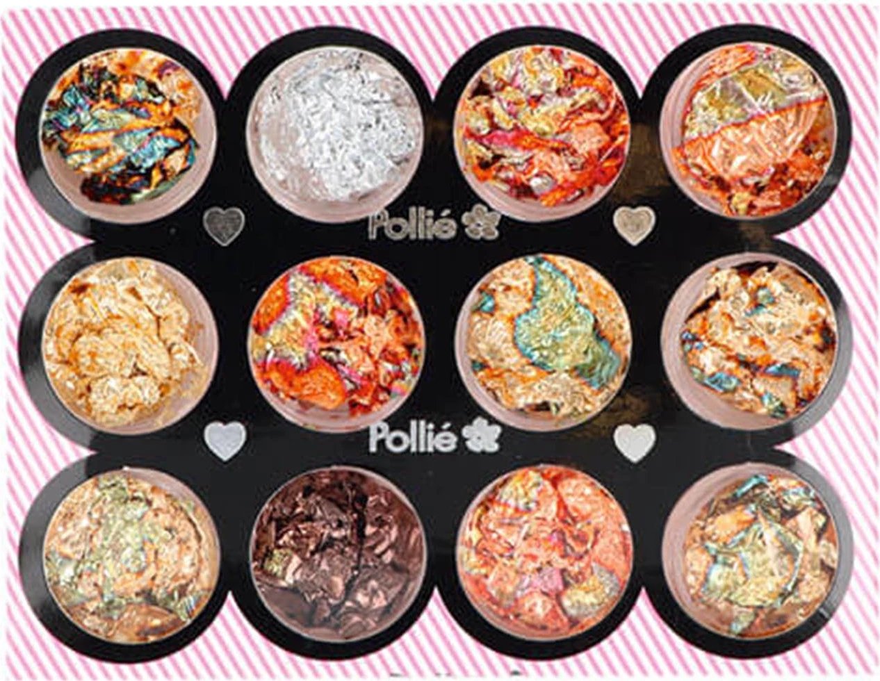 Set për Nail Art Eurostil Pan De Oro 12 ngjyra unisex