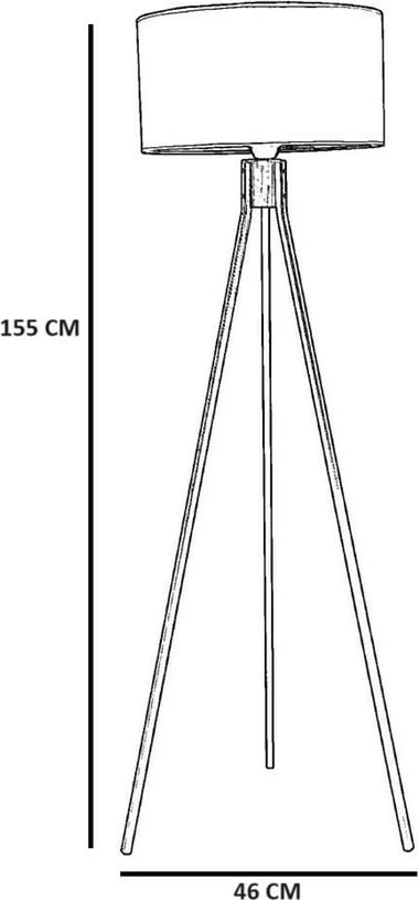 Llambë dyshemeje Opviq, 8829-8, e zezë dhe ari, 155cm