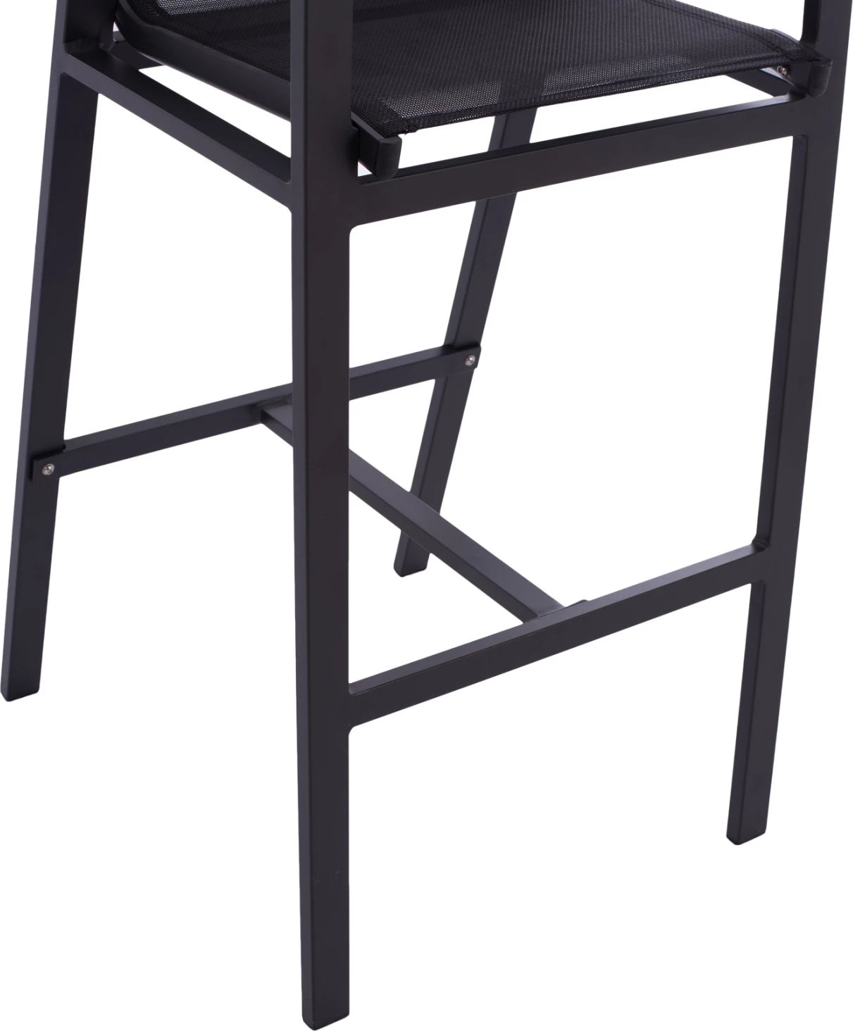 Karrige për bar alumini, ngjyrë qymyr druri, me polywood, 52 x 58 x 108 cm. FH5790.02