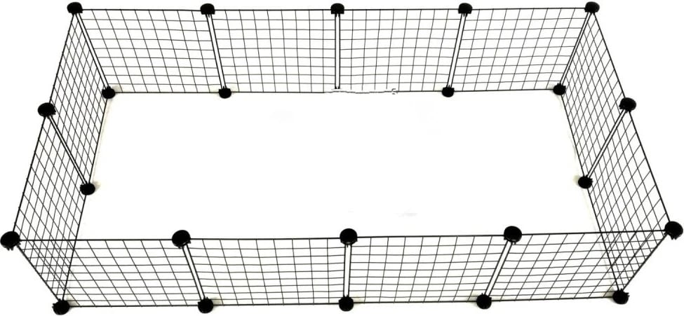 Kafaz modular për qen C&C, 145x75x37 cm, ngjyrë e zezë