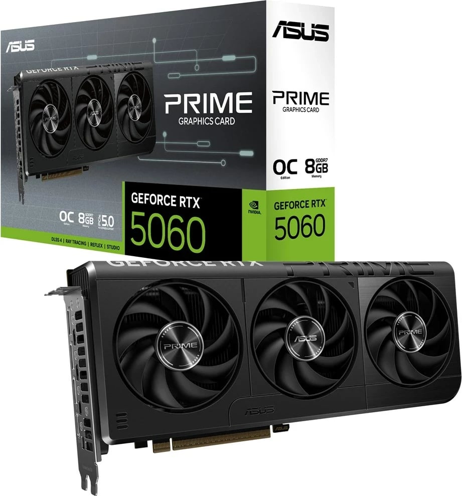 Kartelë grafike ASUS Prime RTX5060-O8G, 8 GB GDDR7, Multikolor