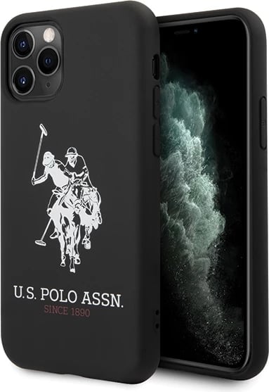 Mbështjellës U.S. Polo Assn. USHCN65SLHRBK për iPhone 11 Pro Max, silikon, i zi