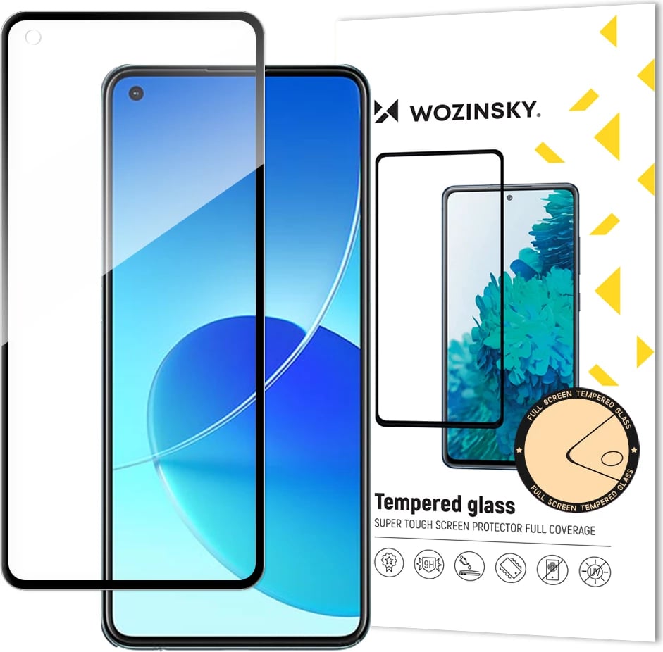 Mbrojtës ekrani xhami i temperuar Wozinsky Full Glue për Oppo Reno 6 4G, i zi