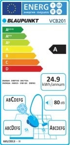 Fshesë me korent Blaupunkt VCB201, pa qese, 2L, 700W, Bardhë/Gri/Blu