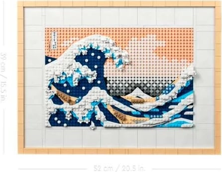 Set ndërtimi LEGO Art 31208 The Great Wave, 1810 pjesë, për të rritur