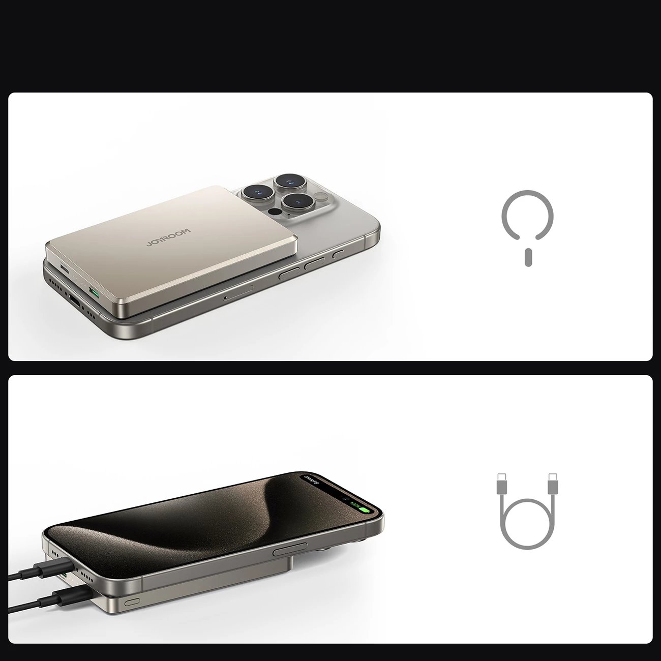 Powerbank Joyroom JR-PBM08 Pro 10000mAh ultra i hollë, titanium