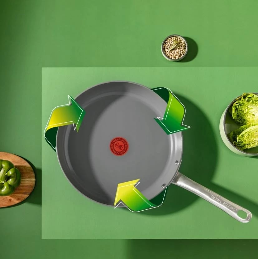 Tigan Tefal Renew+ C4240443, 24 cm, qeramik, argjend