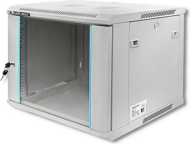 Kasë RACK Qoltec 9U, 600x600x500mm, për mur, Gri