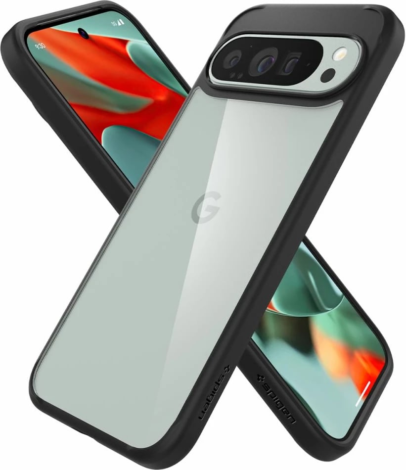 Mbështjellës Spigen Ultra Hybrid për Google Pixel 9 Pro XL, i zi