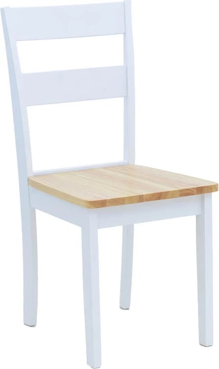 Set tavoline me karrige, zgjatshme, 5 pjesë, dru i bardhë, Mabor-York, 120-150x80x73.8cm