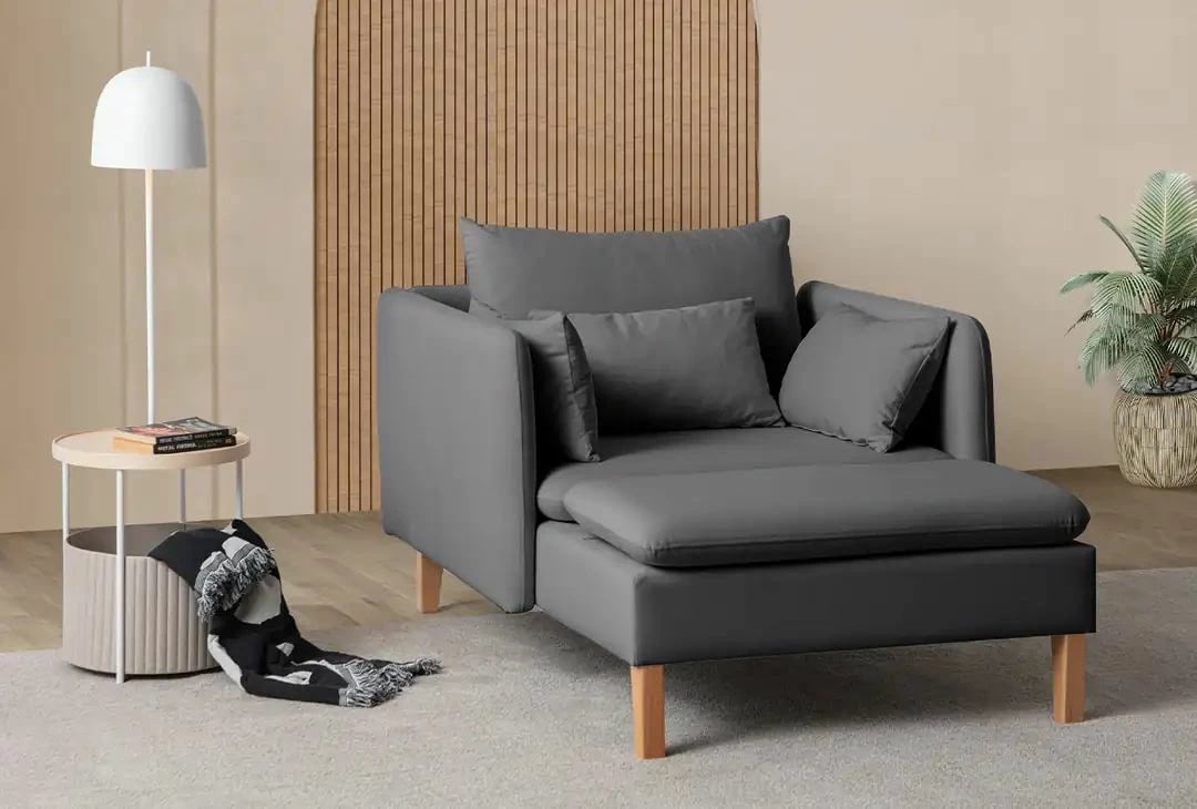 Karrige Wing Flexy, ngjyrë antracit, Atelier del Sofa