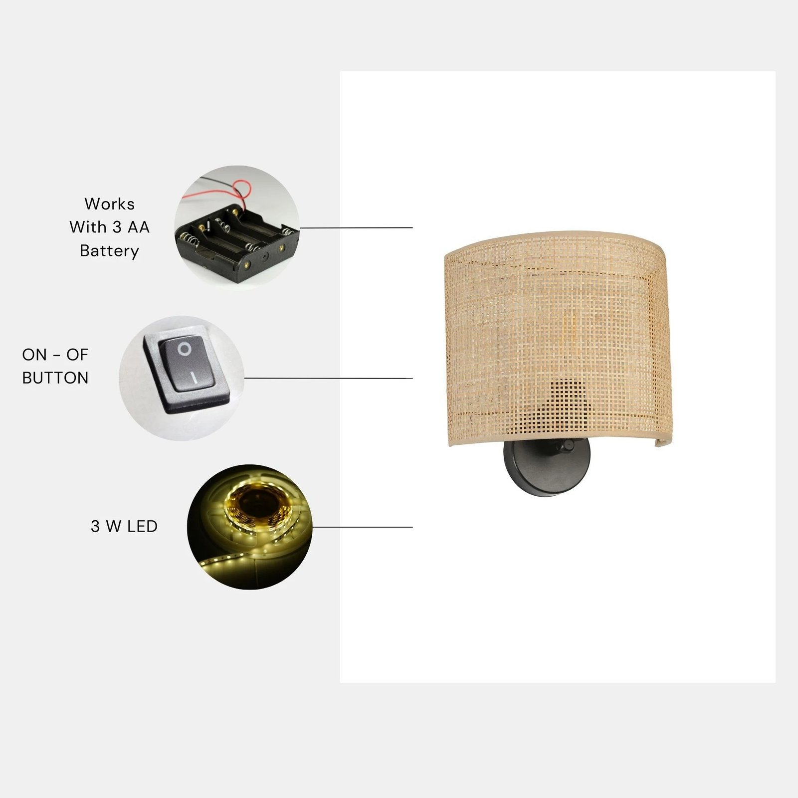 Llambë muri Opviq, Örgülü, bezhë, 8854-4P