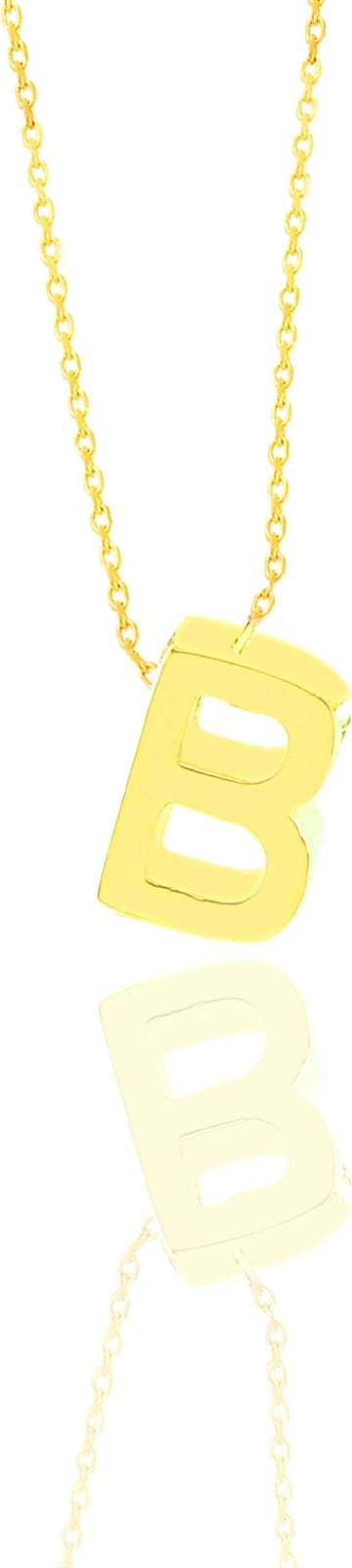 Varëse e hollë prej argjendi, ngjyrë ari, me shkronjën B, Jumeon 11180B