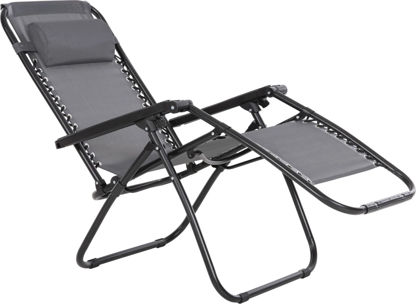 Karrige relaksuese COMPANION, tekstilene gri, metal i zi, 67x145x110cm, set prej 2 copash Karrige relaksuese COMPANION, tekstilene gri, metal i zi, 67x145x110cm, set prej 2 copash