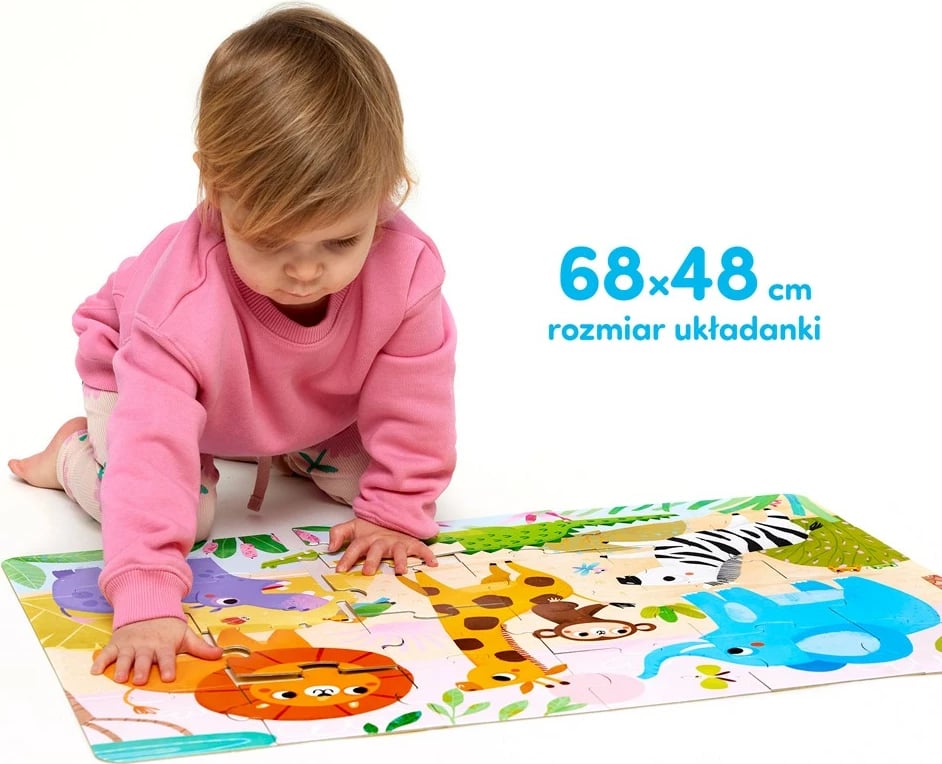 Puzzle CzuCzu Wild Puzzle Savanna, 24 pjesë, për fëmijë, shumëngjyrëshe