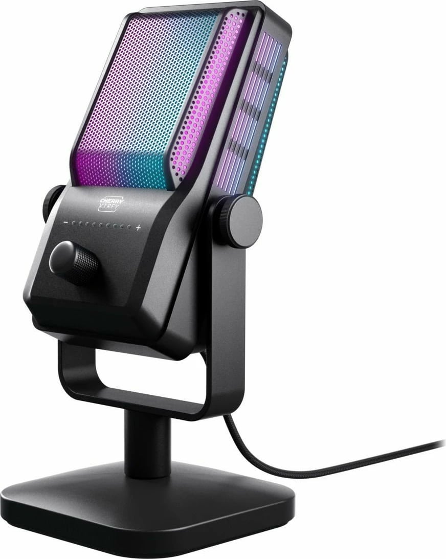 Mikrofon tavoline Cherry Ngale R, USB, 24 bit, 96 kHz, RGB, i zi