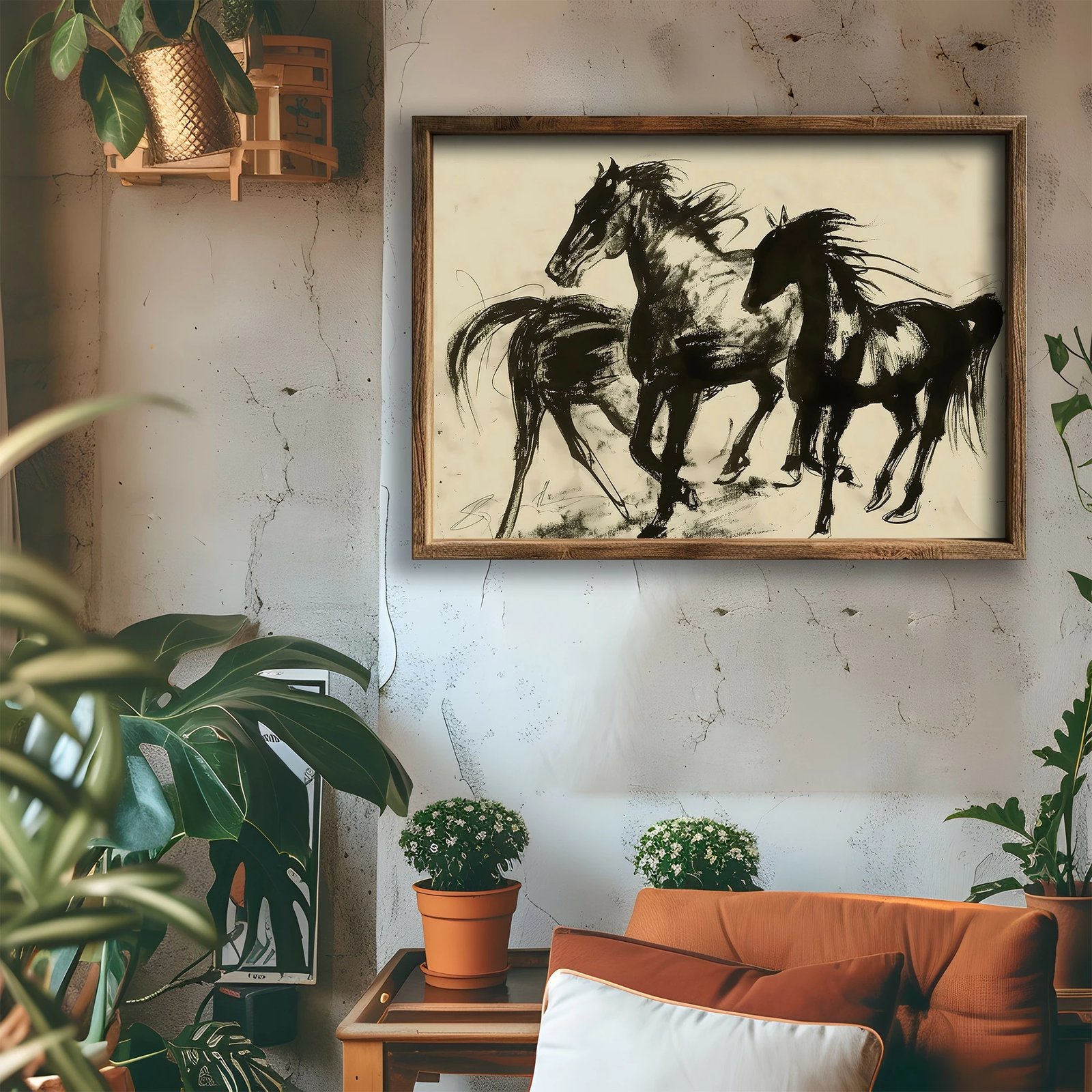 Pikturë dekorative me kornizë, MDF, shumëngjyrëshe, Wallity, GE167-L