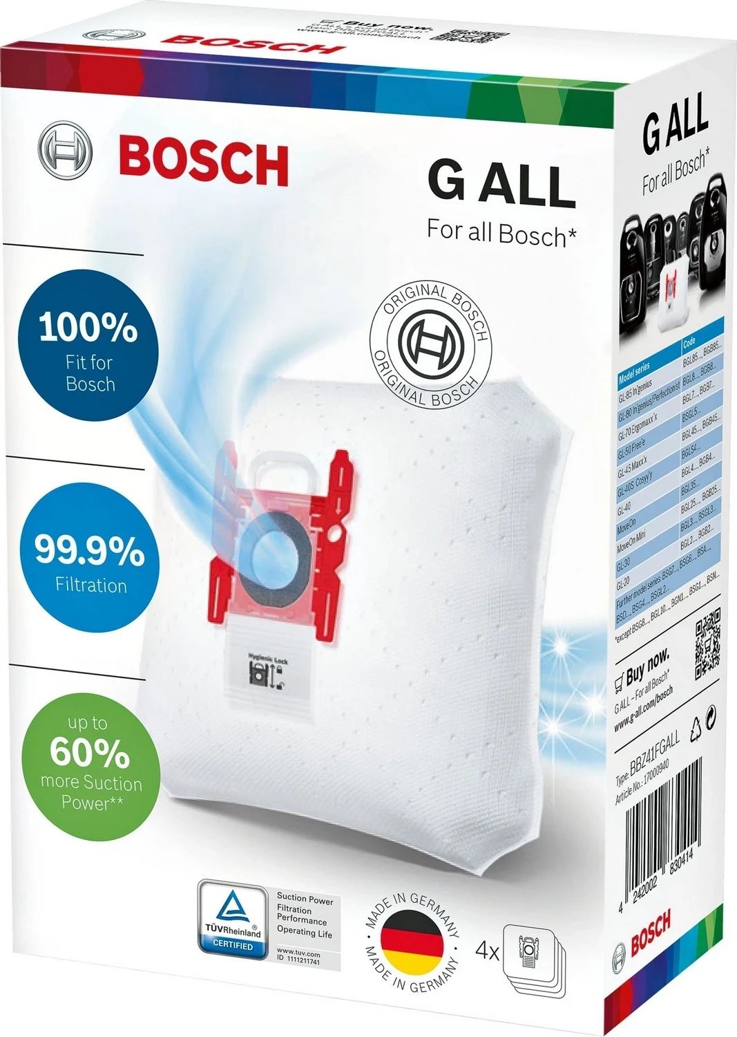 Qese për fshesë me korrent Bosch BBZ41FGALL