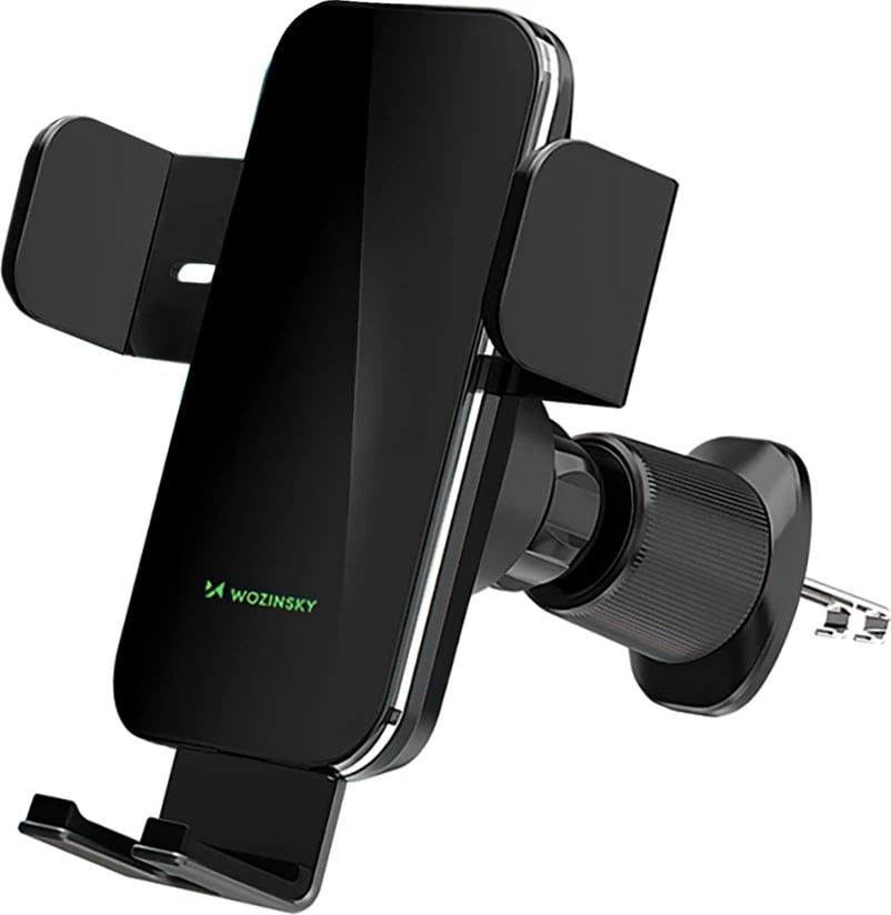 Mbajtës telefoni me karikues wireless Wozinsky WEDZ-3Y8S për veturë, 15W, i zi