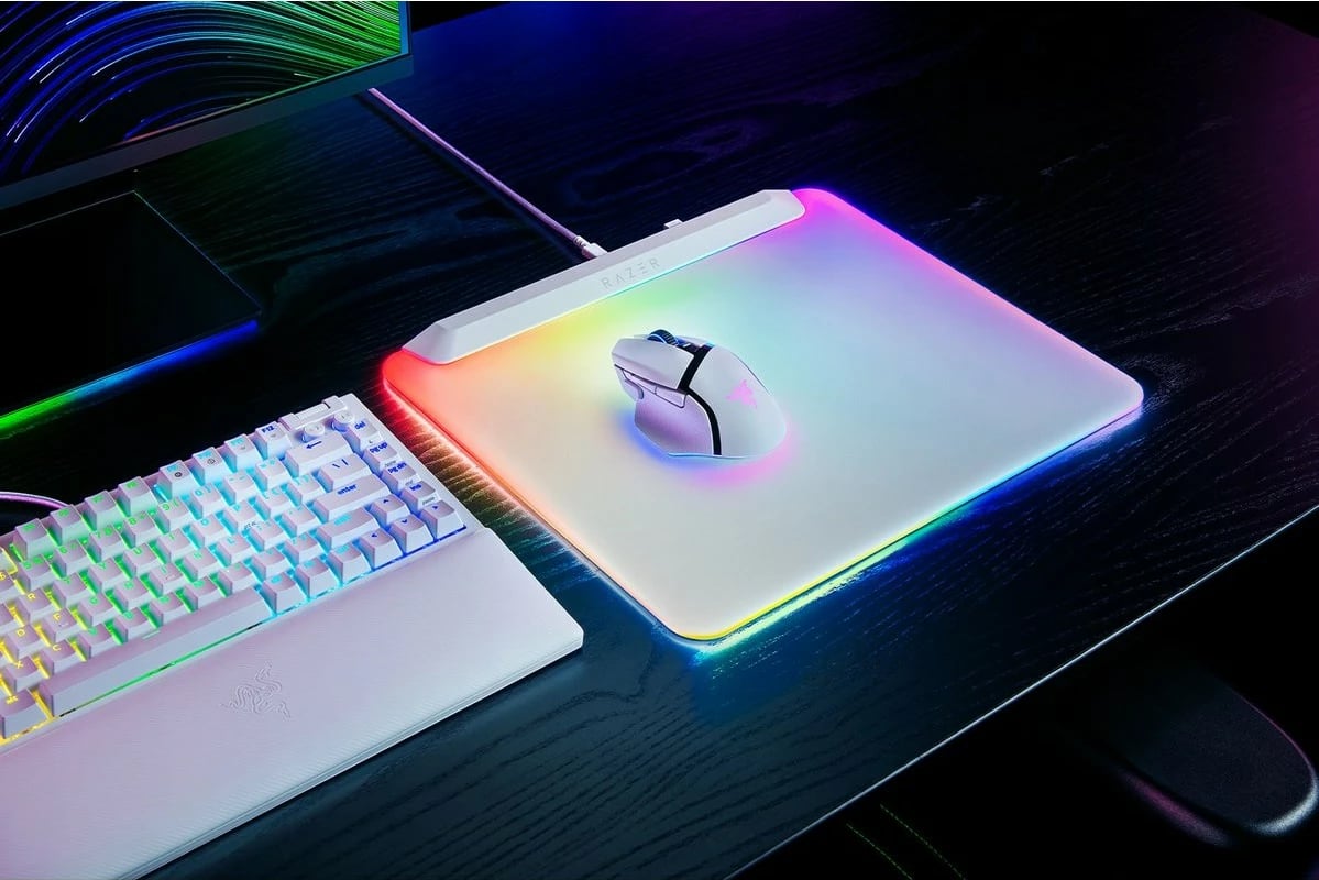 Mauspad Razer Firefly V2 Pro, RGB, 1x USB, i bardhë